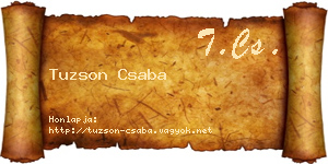 Tuzson Csaba névjegykártya