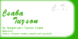 csaba tuzson business card